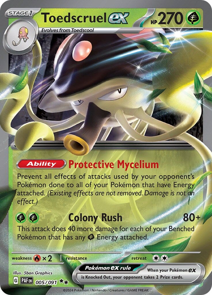 Toedscruel ex (005/091) [Scarlet & Violet: Paldean Fates] Pokemon Single Pokémon  | Multizone: Comics And Games