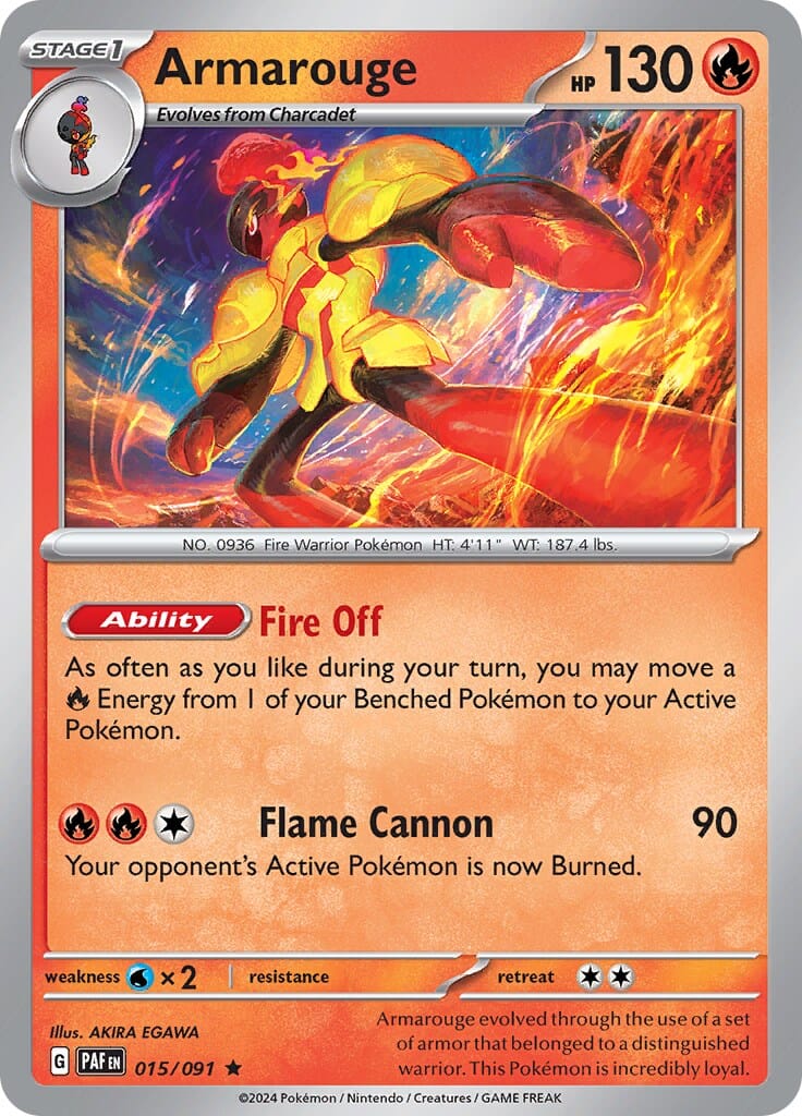 Armarouge (015/091) [Scarlet & Violet: Paldean Fates] Pokemon Single Pokémon  | Multizone: Comics And Games