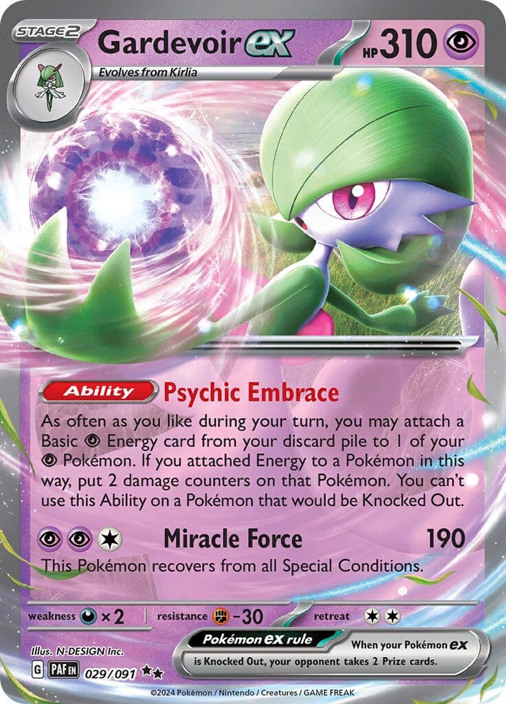 Gardevoir ex (029/091) [Scarlet & Violet: Paldean Fates] Pokemon Single Pokémon  | Multizone: Comics And Games