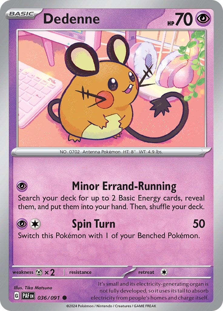 Dedenne (036/091) [Scarlet & Violet: Paldean Fates] Pokemon Single Pokémon  | Multizone: Comics And Games