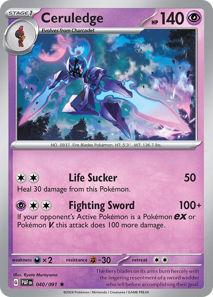 Ceruledge (040/091) [Scarlet & Violet: Paldean Fates] Pokemon Single Pokémon  | Multizone: Comics And Games
