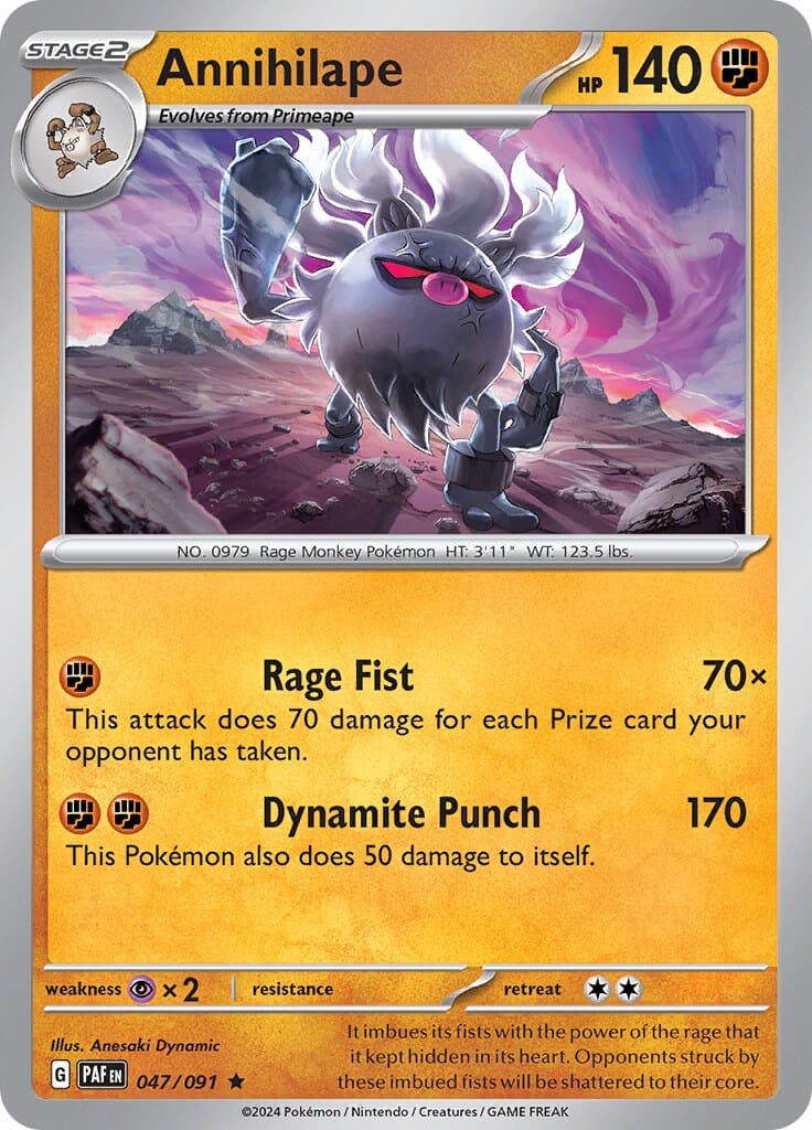 Annihilape (047/091) [Scarlet & Violet: Paldean Fates] Pokemon Single Pokémon  | Multizone: Comics And Games