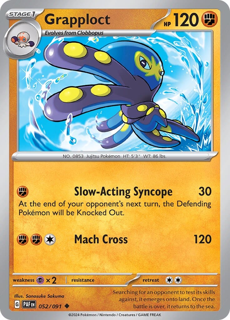 Grapploct (052/091) [Scarlet & Violet: Paldean Fates] Pokemon Single Pokémon  | Multizone: Comics And Games