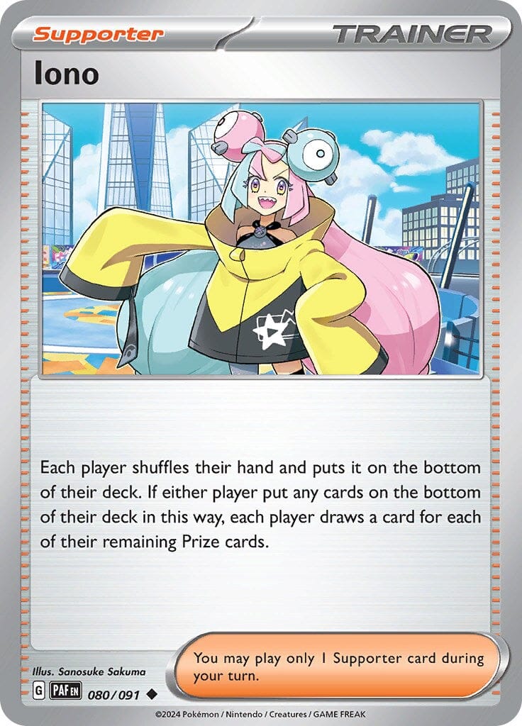 Iono (080/091) [Scarlet & Violet: Paldean Fates] Pokemon Single Pokémon  | Multizone: Comics And Games