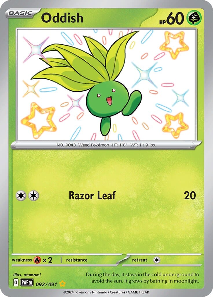 Oddish (092/091) [Scarlet & Violet: Paldean Fates] Pokemon Single Pokémon  | Multizone: Comics And Games