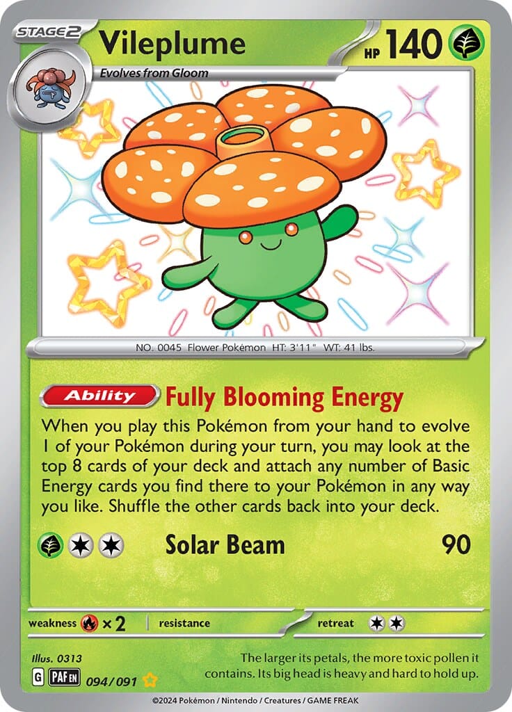 Vileplume (094/091) [Scarlet & Violet: Paldean Fates] Pokemon Single Pokémon  | Multizone: Comics And Games
