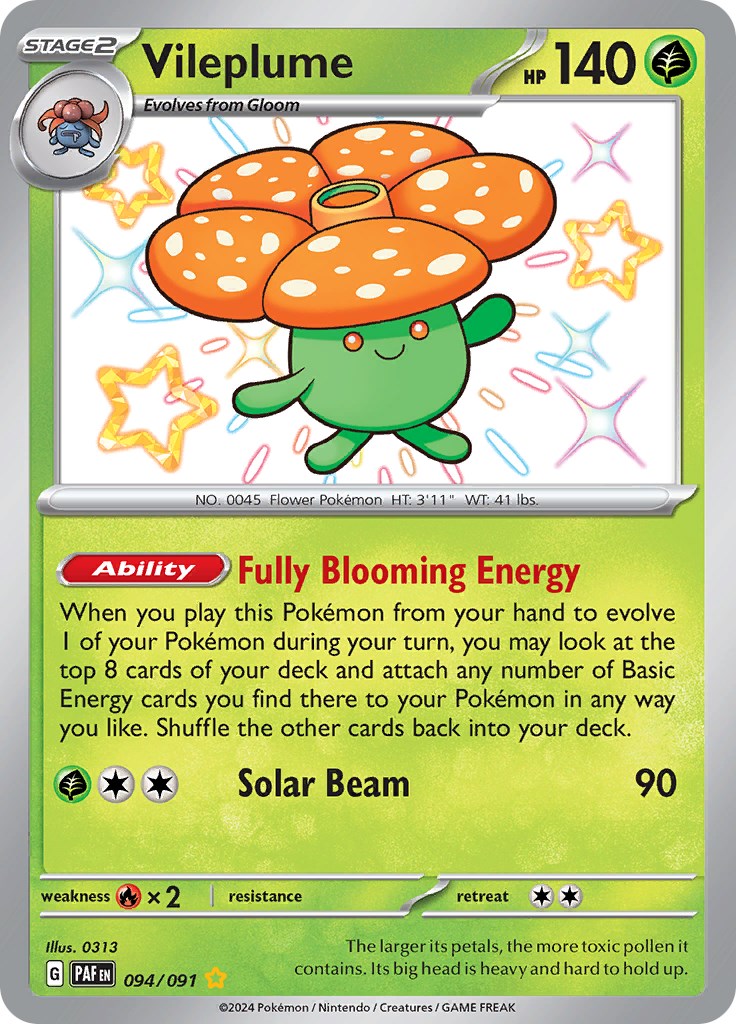 Vileplume (094/091) [Scarlet & Violet: Paldean Fates] | Multizone: Comics And Games