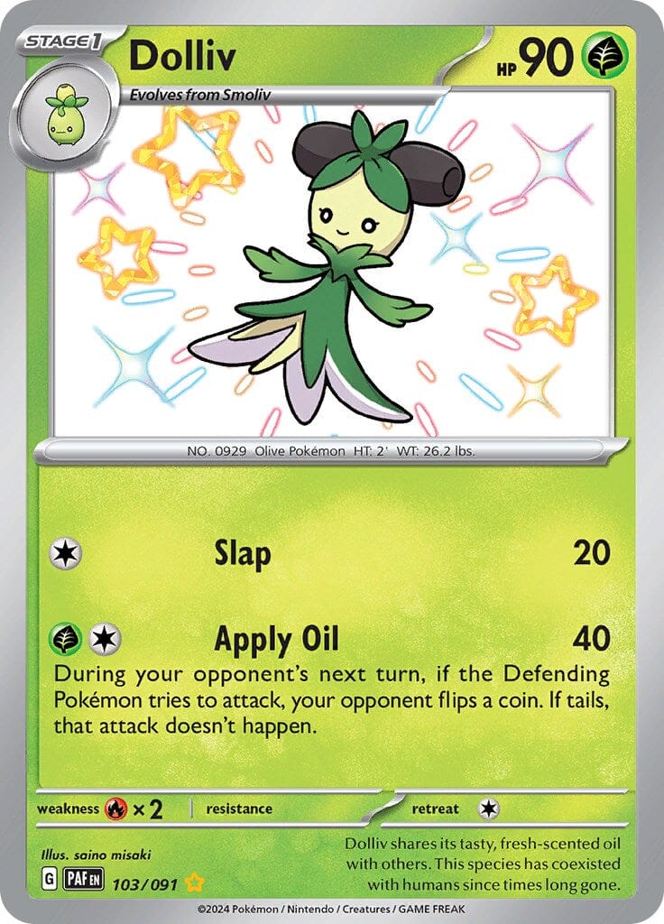 Dolliv (103/091) [Scarlet & Violet: Paldean Fates] Pokemon Single Pokémon  | Multizone: Comics And Games
