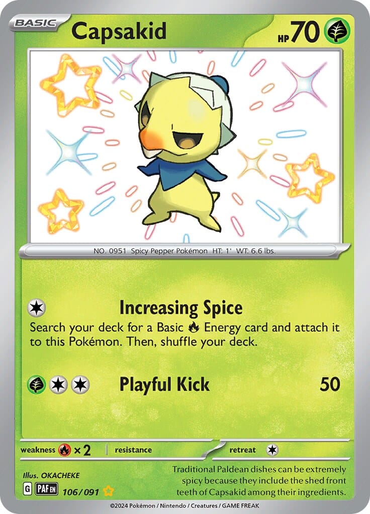 Capsakid (106/091) [Scarlet & Violet: Paldean Fates] Pokemon Single Pokémon  | Multizone: Comics And Games