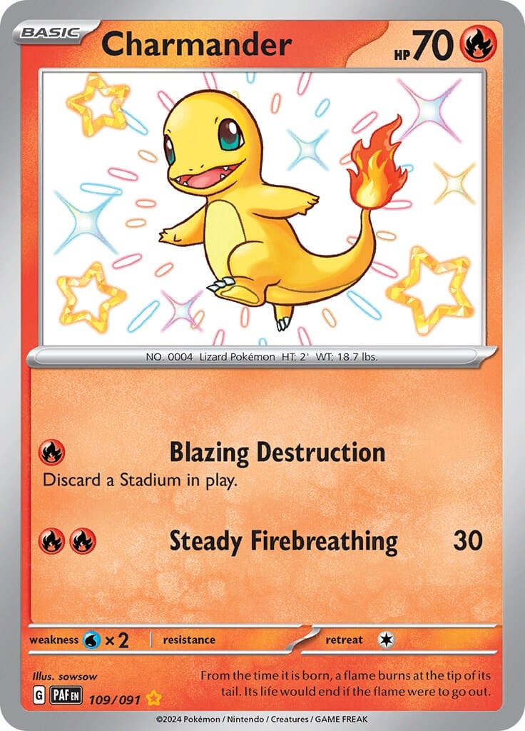 Charmander (109/091) [Scarlet & Violet: Paldean Fates] Pokemon Single Pokémon  | Multizone: Comics And Games