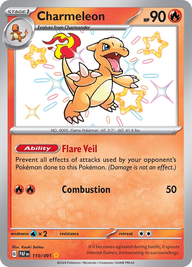 Charmeleon (110/091) [Scarlet & Violet: Paldean Fates] Pokemon Single Pokémon  | Multizone: Comics And Games
