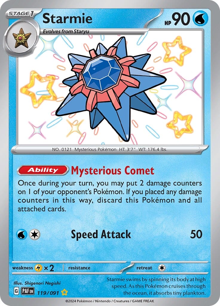 Starmie (119/091) [Scarlet & Violet: Paldean Fates] Pokemon Single Pokémon  | Multizone: Comics And Games