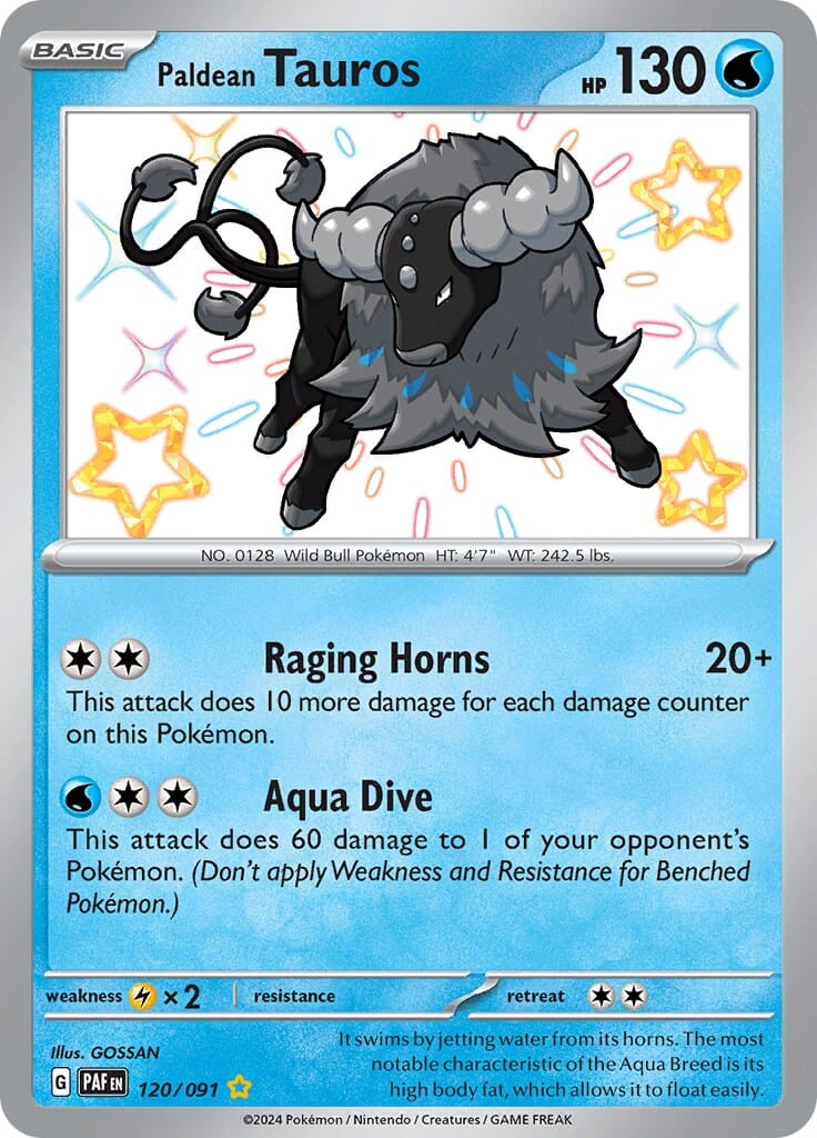 Paldean Tauros (120/091) [Scarlet & Violet: Paldean Fates] Pokemon Single Pokémon  | Multizone: Comics And Games