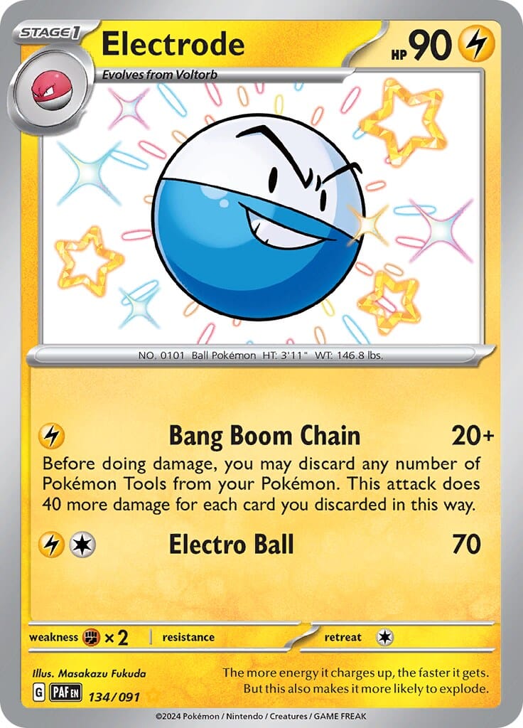 Electrode (134/091) [Scarlet & Violet: Paldean Fates] Pokemon Single Pokémon  | Multizone: Comics And Games