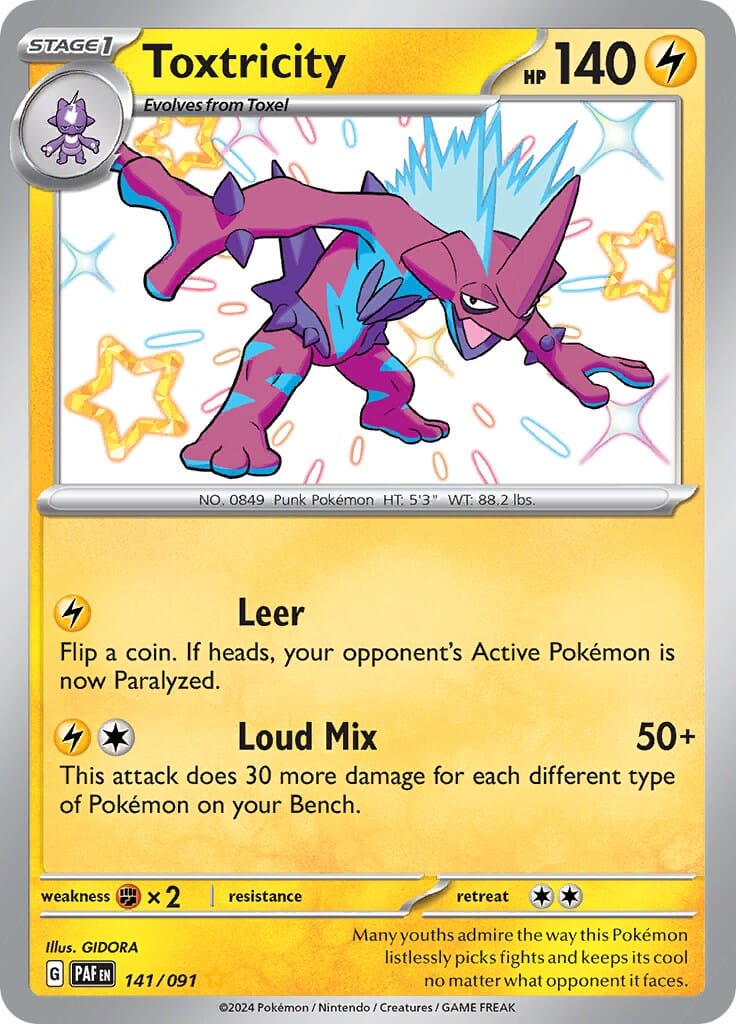 Toxtricity (141/091) [Scarlet & Violet: Paldean Fates] Pokemon Single Pokémon  | Multizone: Comics And Games