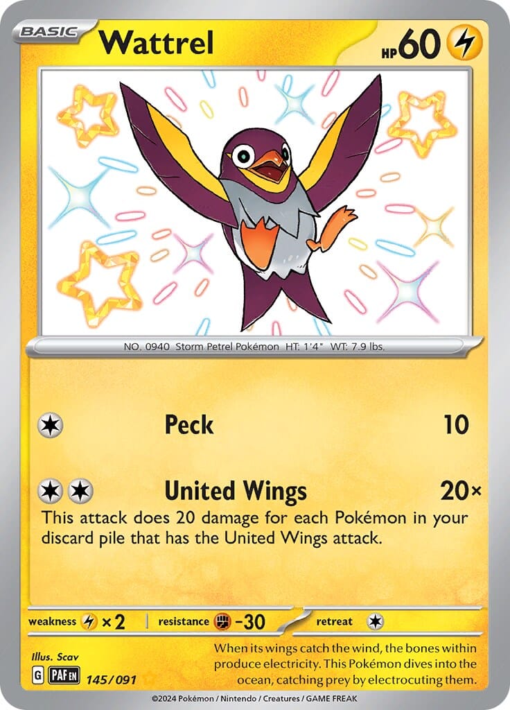 Wattrel (145/091) [Scarlet & Violet: Paldean Fates] Pokemon Single Pokémon  | Multizone: Comics And Games
