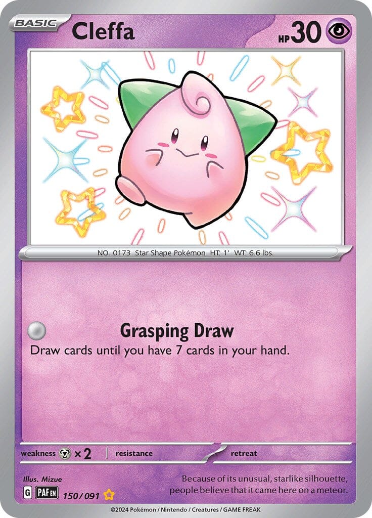 Cleffa (150/091) [Scarlet & Violet: Paldean Fates] Pokemon Single Pokémon  | Multizone: Comics And Games