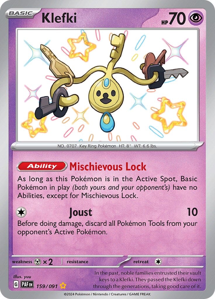 Klefki (159/091) [Scarlet & Violet: Paldean Fates] Pokemon Single Pokémon  | Multizone: Comics And Games