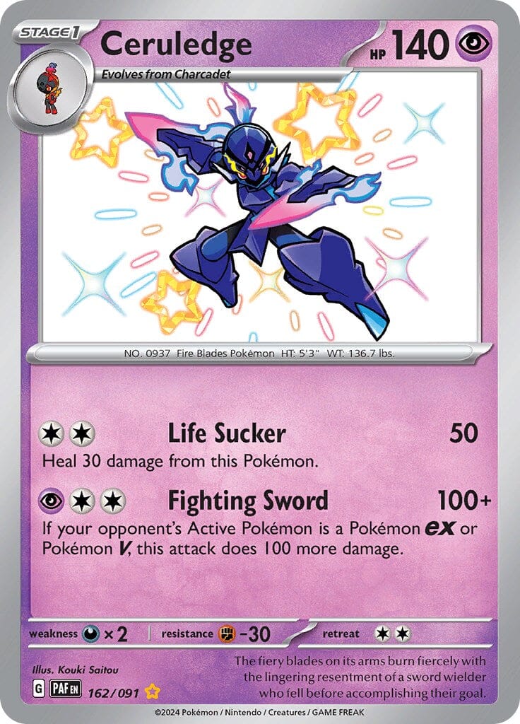 Ceruledge (162/091) [Scarlet & Violet: Paldean Fates] Pokemon Single Pokémon  | Multizone: Comics And Games