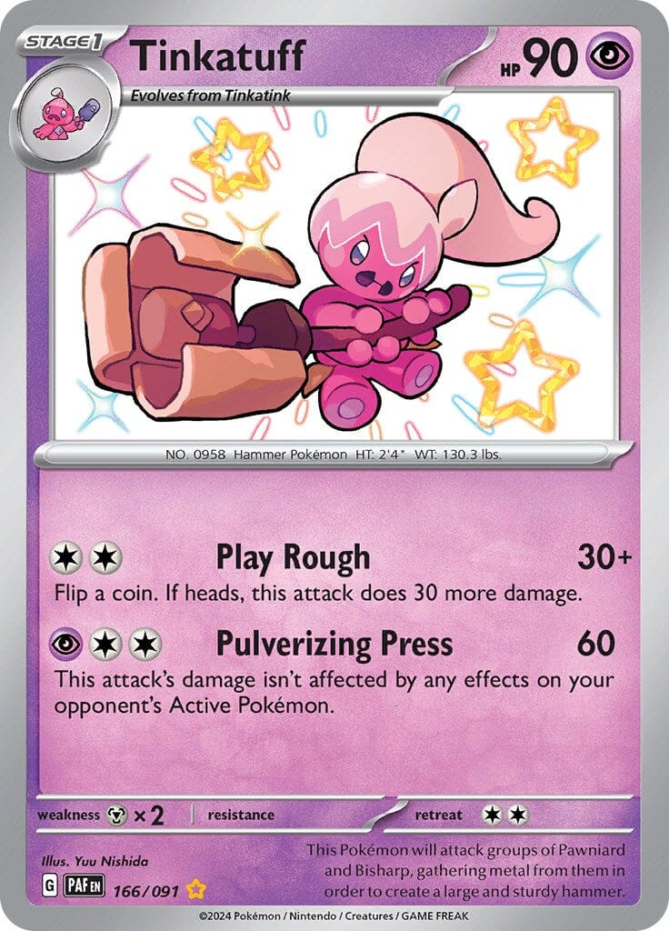 Tinkatuff (166/091) [Scarlet & Violet: Paldean Fates] Pokemon Single Pokémon  | Multizone: Comics And Games