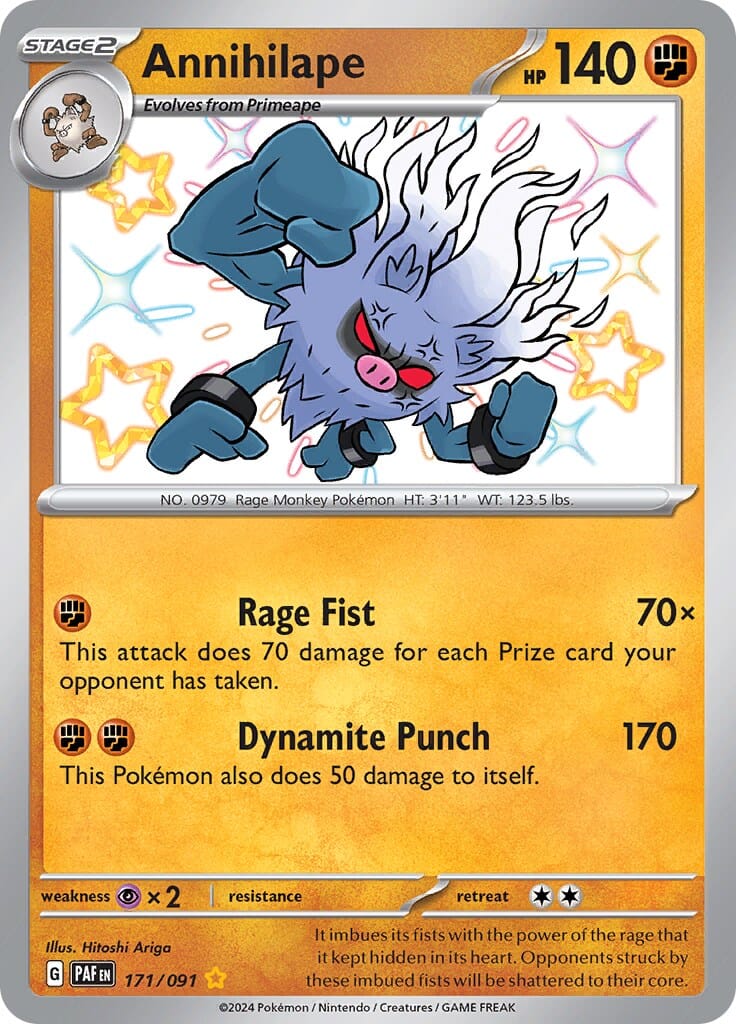 Annihilape (171/091) [Scarlet & Violet: Paldean Fates] Pokemon Single Pokémon  | Multizone: Comics And Games