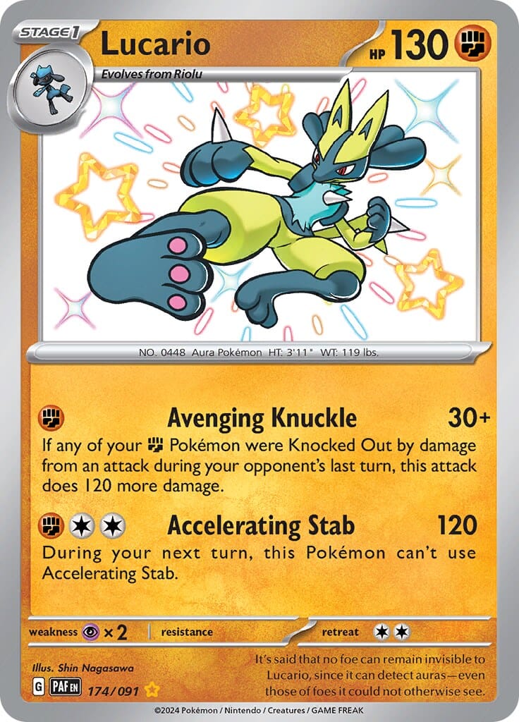 Lucario (174/091) [Scarlet & Violet: Paldean Fates] Pokemon Single Pokémon  | Multizone: Comics And Games