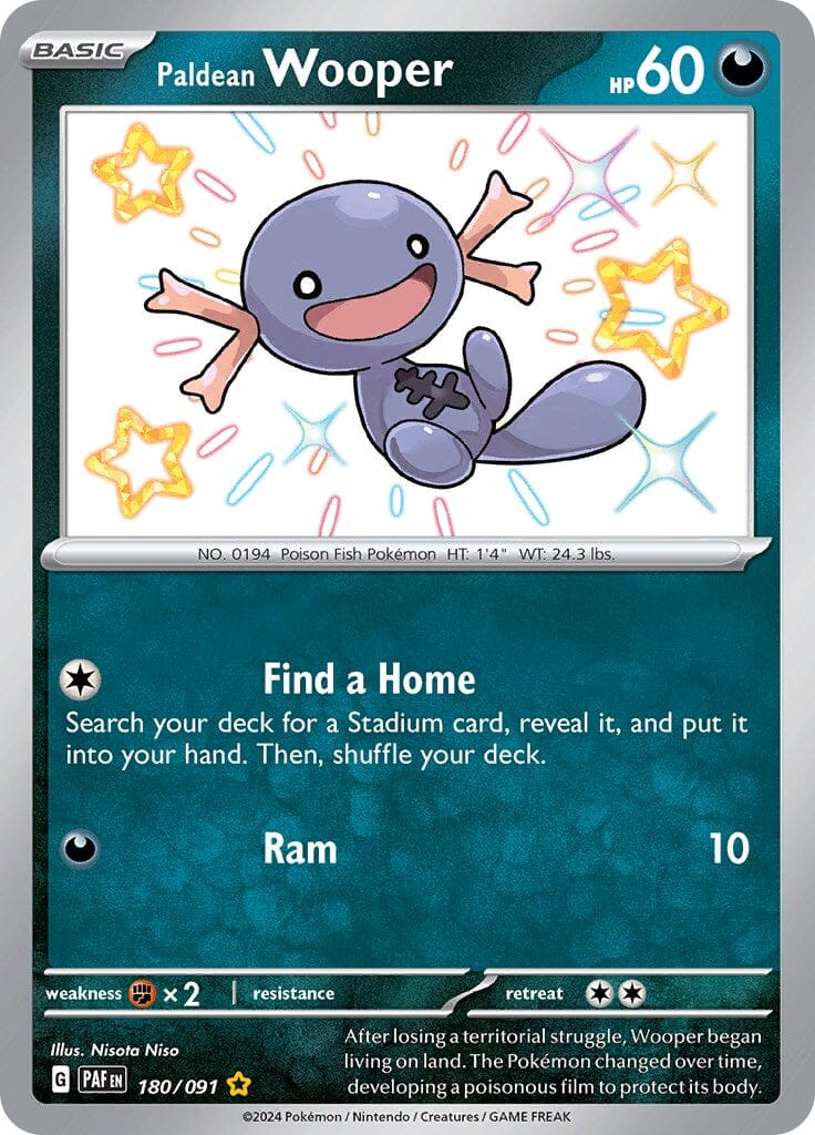 Paldean Wooper (180/091) [Scarlet & Violet: Paldean Fates] Pokemon Single Pokémon  | Multizone: Comics And Games