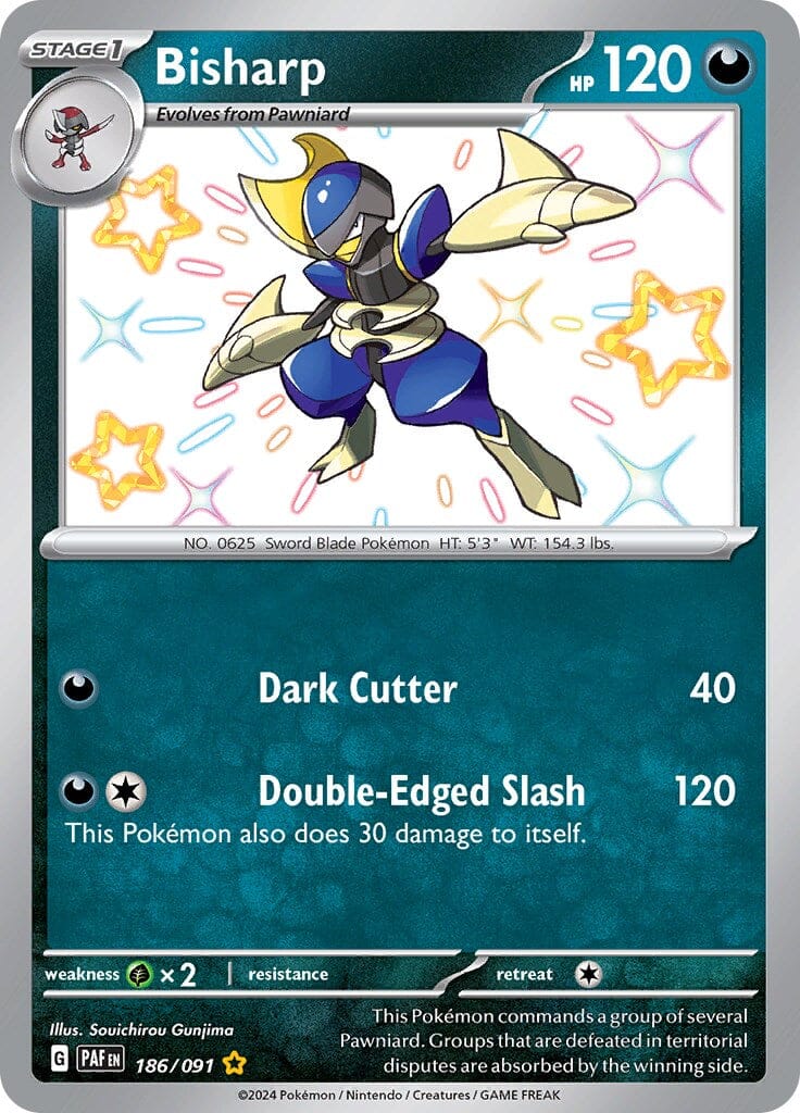 Bisharp (186/091) [Scarlet & Violet: Paldean Fates] Pokemon Single Pokémon  | Multizone: Comics And Games