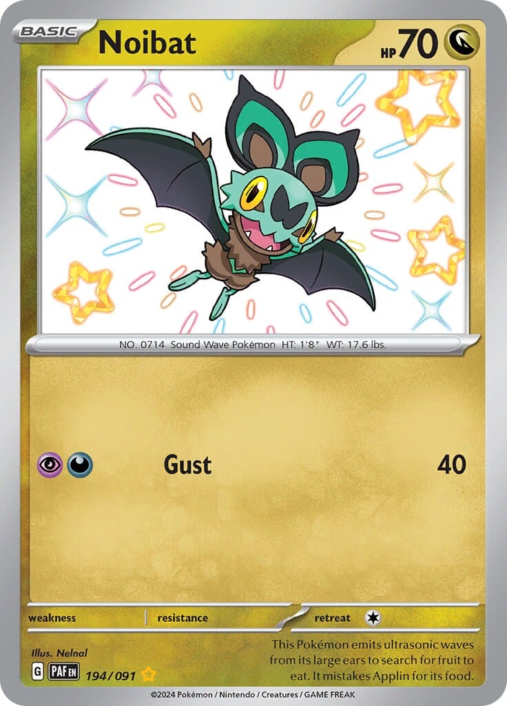 Noibat (194/091) [Scarlet & Violet: Paldean Fates] Pokemon Single Pokémon  | Multizone: Comics And Games