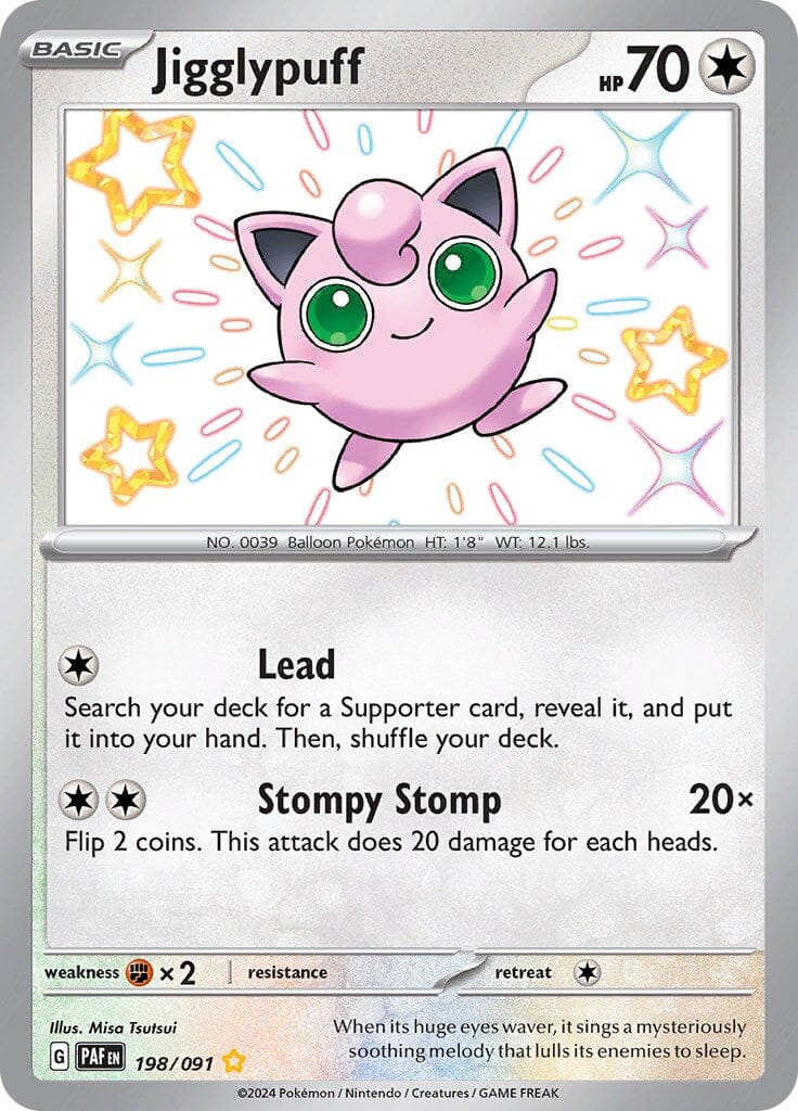 Jigglypuff (198/091) [Scarlet & Violet: Paldean Fates] Pokemon Single Pokémon  | Multizone: Comics And Games