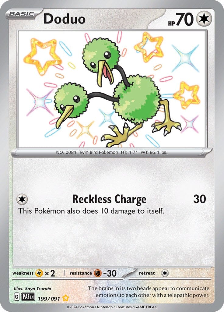 Doduo (199/091) [Scarlet & Violet: Paldean Fates] Pokemon Single Pokémon  | Multizone: Comics And Games