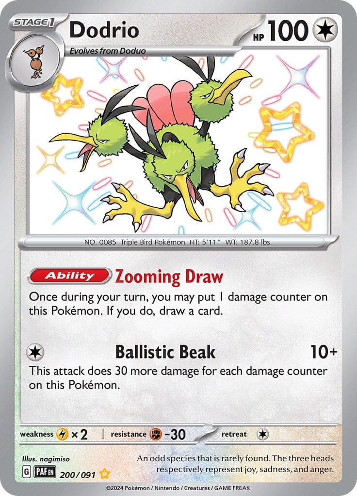Dodrio (200/091) [Scarlet & Violet: Paldean Fates] Pokemon Single Pokémon  | Multizone: Comics And Games