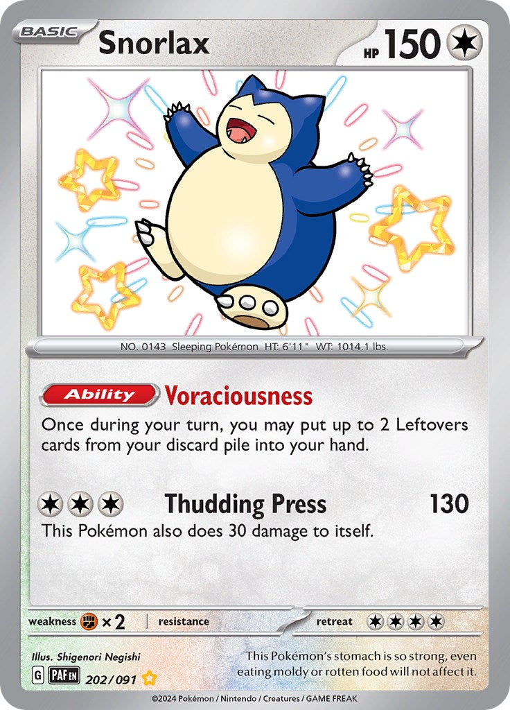 Snorlax (202/091) [Scarlet & Violet: Paldean Fates] | Multizone: Comics And Games