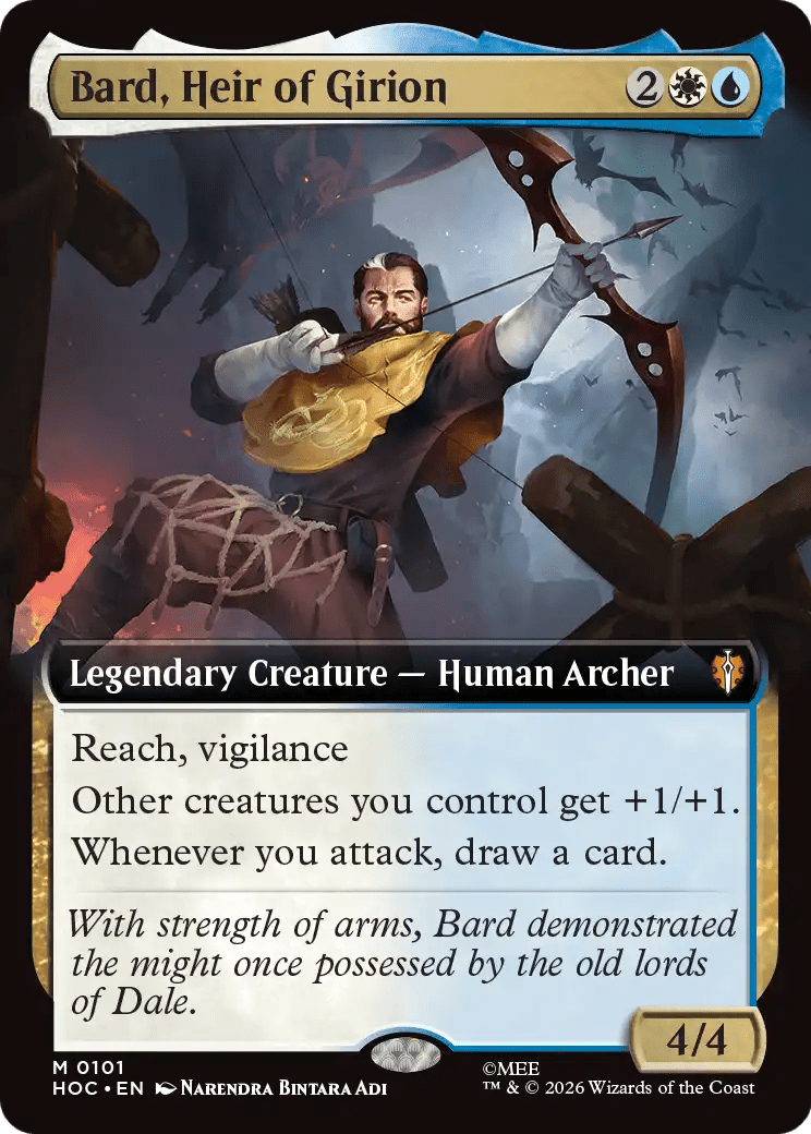 Bard, Heir of Girion (Extended Art) [The Hobbit: Eternal-Legal] MTG Single Magic: The Gathering  | Multizone: Comics And Games
