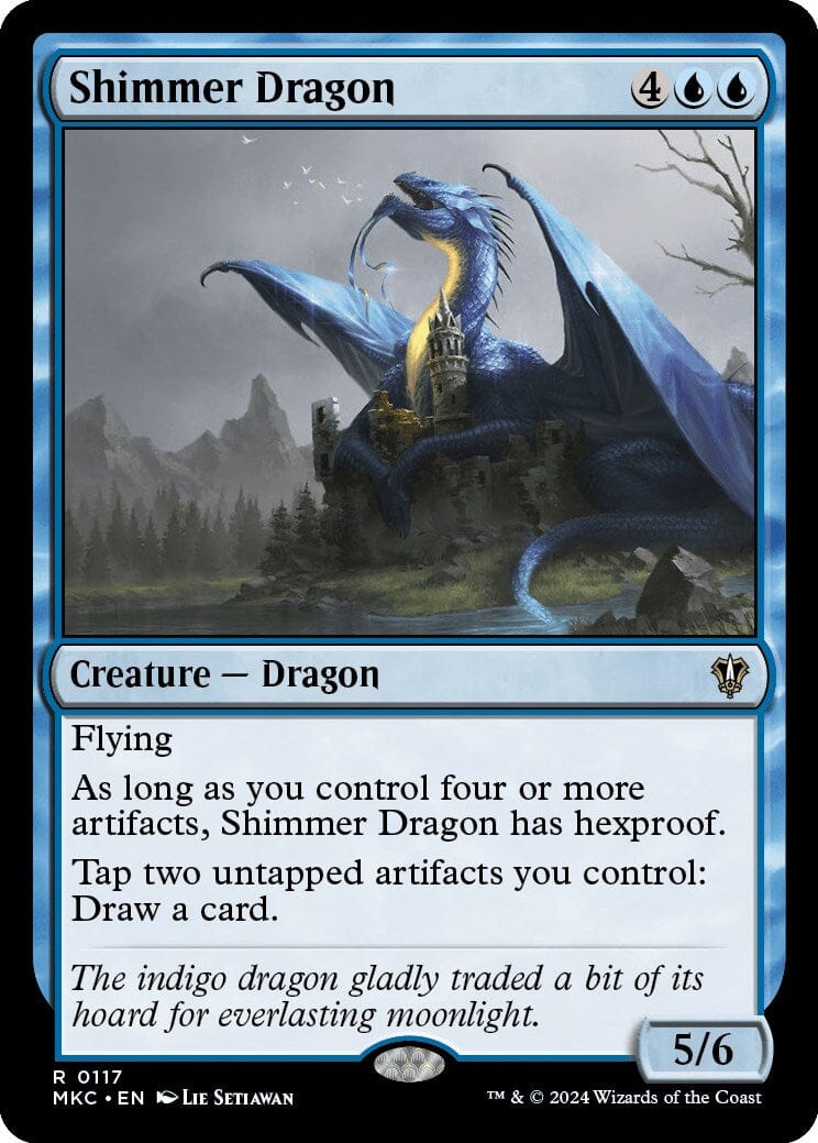 Shimmer Dragon [Murders at Karlov Manor Commander] MTG Single Magic: The Gathering  | Multizone: Comics And Games