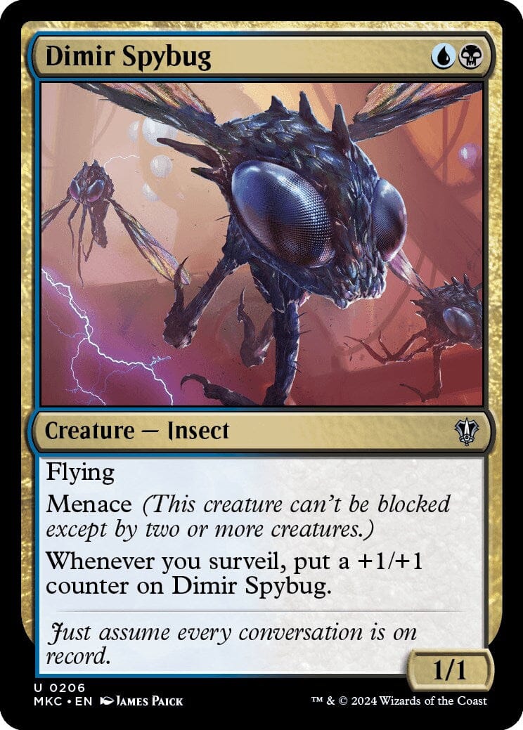 Dimir Spybug [Murders at Karlov Manor Commander] MTG Single Magic: The Gathering  | Multizone: Comics And Games