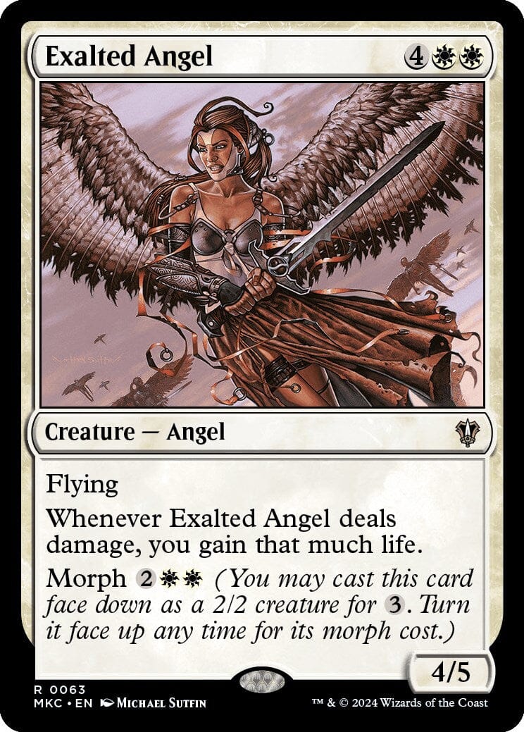 Exalted Angel [Murders at Karlov Manor Commander] MTG Single Magic: The Gathering  | Multizone: Comics And Games