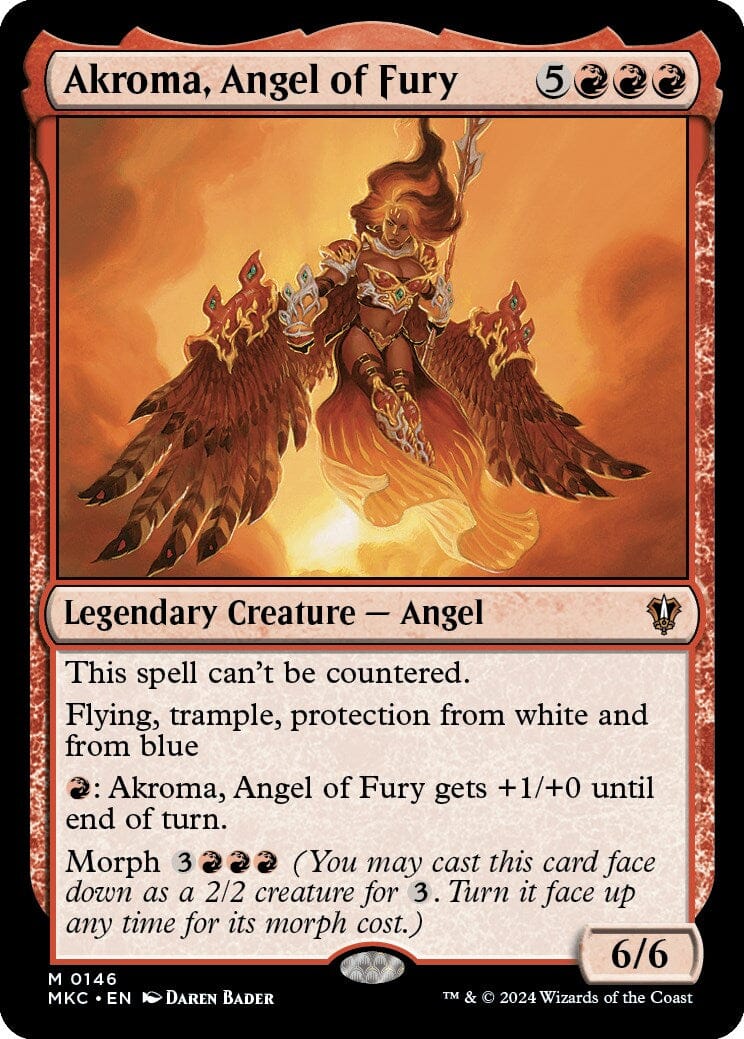 Akroma, Angel of Fury [Murders at Karlov Manor Commander] MTG Single Magic: The Gathering  | Multizone: Comics And Games