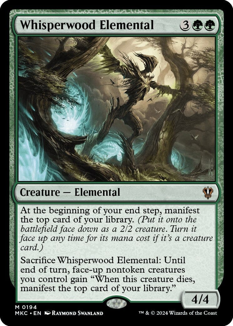 Whisperwood Elemental [Murders at Karlov Manor Commander] MTG Single Magic: The Gathering  | Multizone: Comics And Games