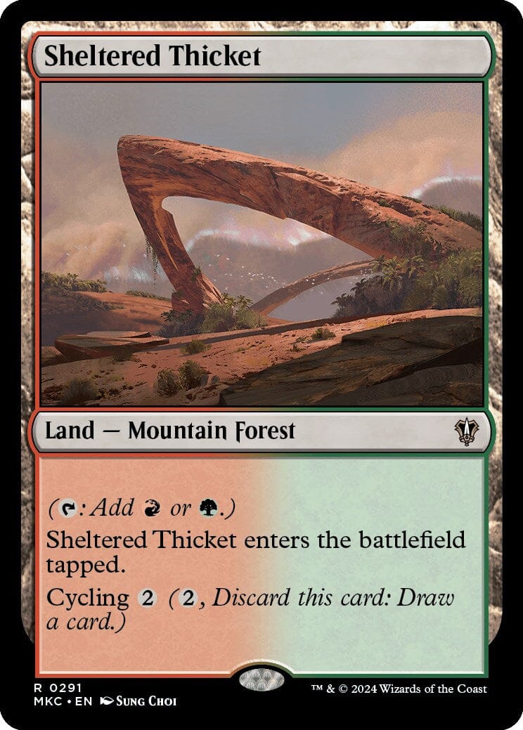 Sheltered Thicket [Murders at Karlov Manor Commander] MTG Single Magic: The Gathering  | Multizone: Comics And Games