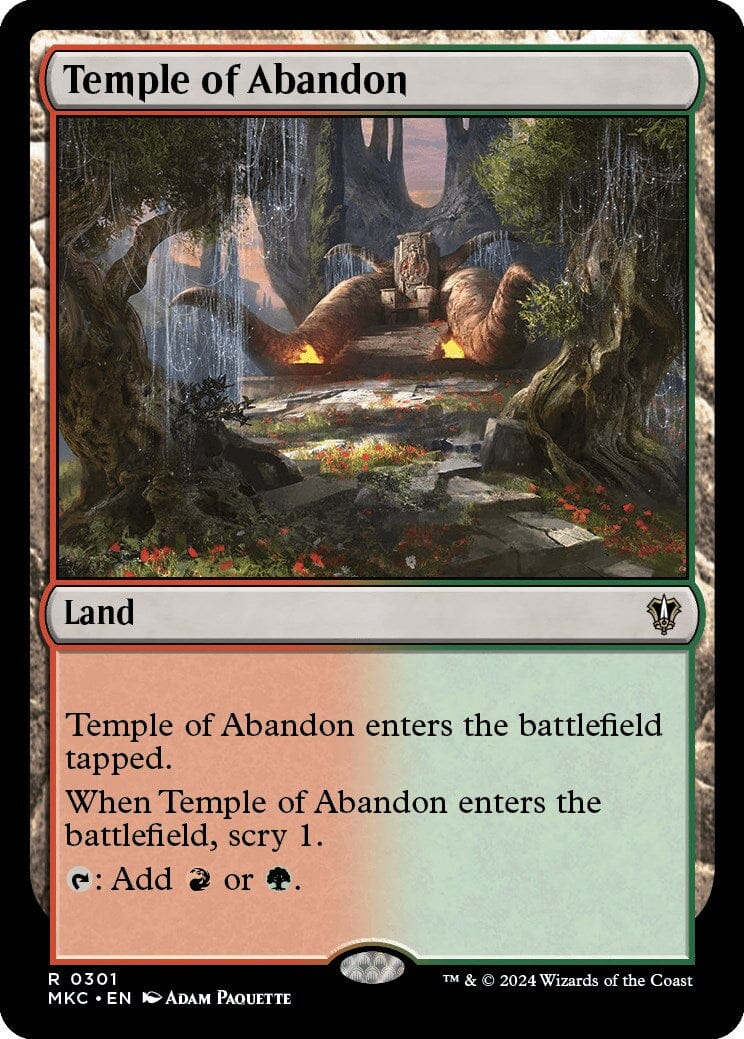 Temple of Abandon [Murders at Karlov Manor Commander] MTG Single Magic: The Gathering  | Multizone: Comics And Games