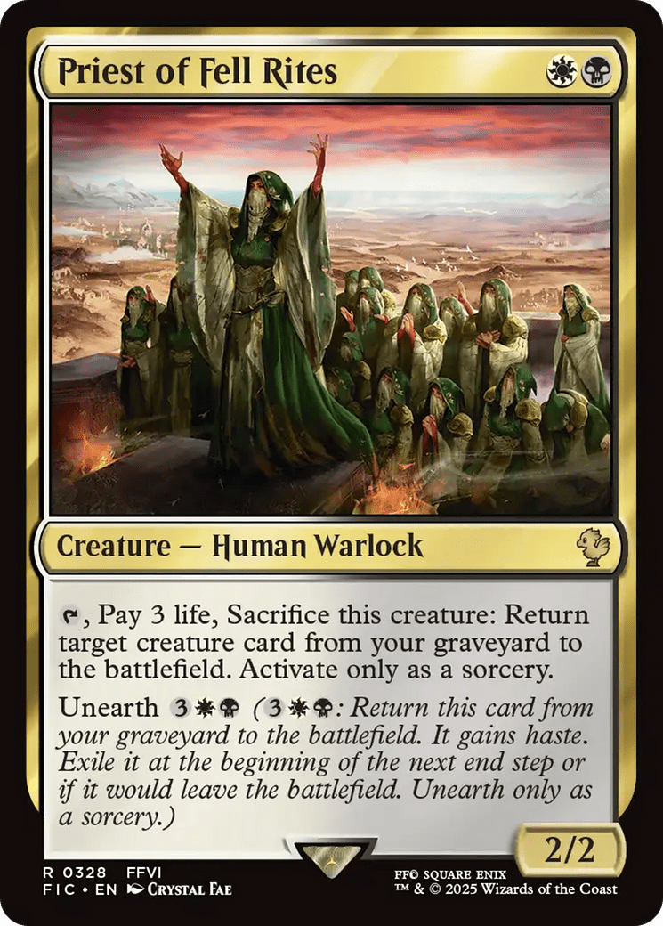 Priest of Fell Rites [FINAL FANTASY Commander] MTG Single Magic: The Gathering  | Multizone: Comics And Games