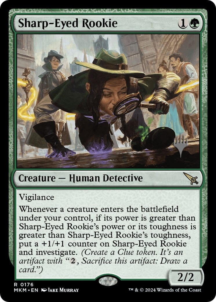 Sharp-Eyed Rookie (Promo Pack) [Murders at Karlov Manor Promos] MTG Single Magic: The Gathering  | Multizone: Comics And Games