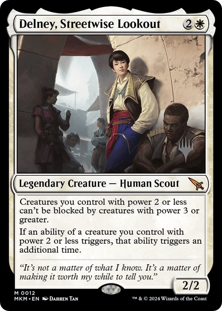Delney, Streetwise Lookout (Promo Pack) [Murders at Karlov Manor Promos] MTG Single Magic: The Gathering  | Multizone: Comics And Games