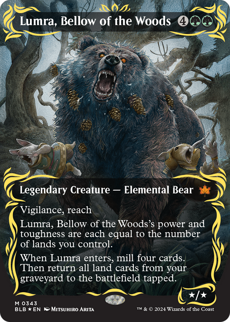 Lumra, Bellow of the Woods (Borderless) (Raised Foil) [Bloomburrow] | Multizone: Comics And Games