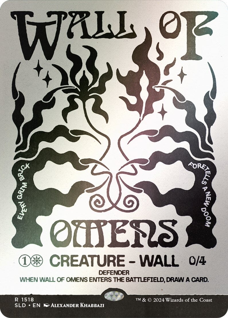 Wall of Omens (Rainbow Foil) [Secret Lair Drop Series] MTG Single Magic: The Gathering  | Multizone: Comics And Games