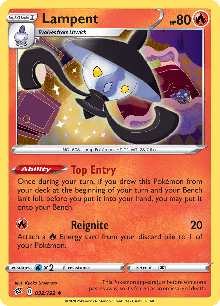 Lampent (032/192) [Sword & Shield: Rebel Clash] Pokemon Single Pokémon  | Multizone: Comics And Games