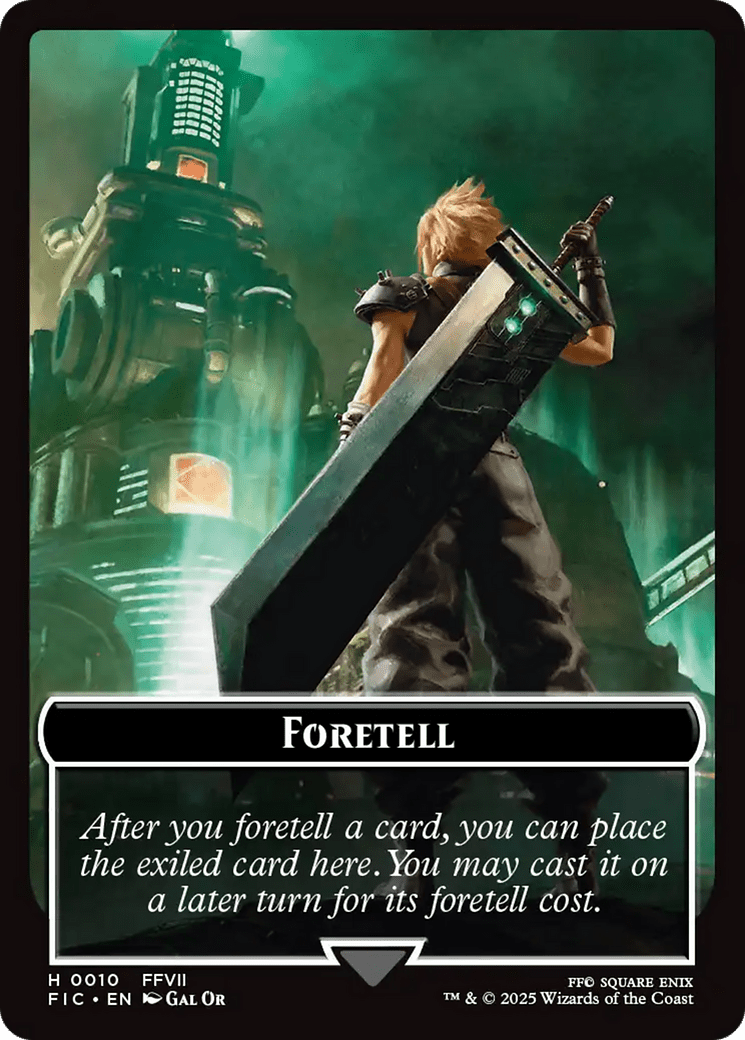Foretell // Treasure Double-Sided Token (Surge Foil) [FINAL FANTASY Commander Tokens] MTG Single Magic: The Gathering  | Multizone: Comics And Games