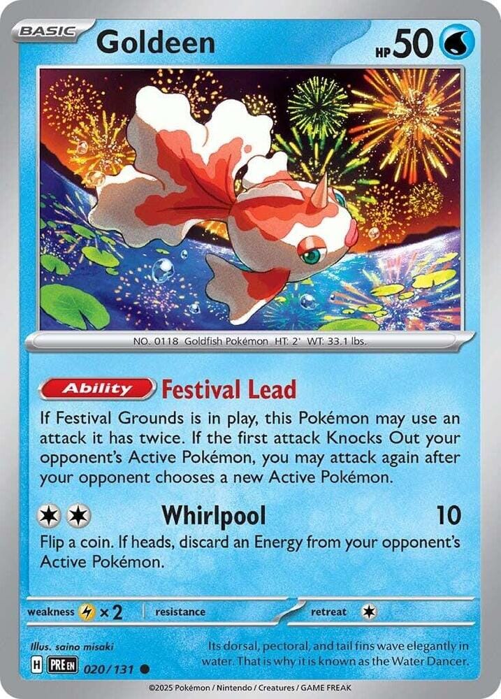 Goldeen (020/131) [Scarlet & Violet: Prismatic Evolutions] Pokemon Single Pokémon  | Multizone: Comics And Games
