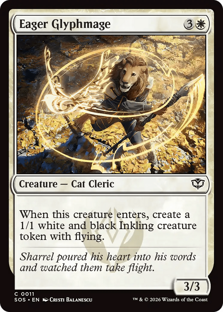 Eager Glyphmage [Secrets of Strixhaven] MTG Single Magic: The Gathering  | Multizone: Comics And Games